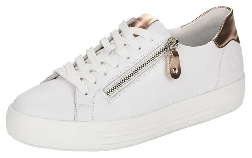 Remonte Damen D0903 Sneaker - Leichte und bequeme Schuhe in Weiss Kombi, 40 EU - Damen-Sneaker aus hochwertigem Echtleder mit ultraleichter Light PU Laufsohle für maximalen Tragekomfort und Atmungsaktivität.