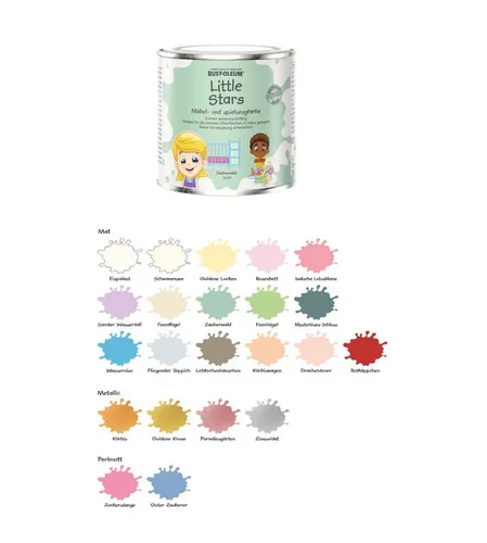 Alpina Holzlack Little Stars – Kinder Möbel- & Spielzeugfarbe 250 & 750 ml - Die Alpina Little Stars Möbel- und Spielzeugfarbe ist ideal für kreative Projekte im Kinderzimmer. Mit einem widerstandsfähigen, matten Finish verwandelt sie Möbel und Spielzeug in farbenfrohe Highlights!