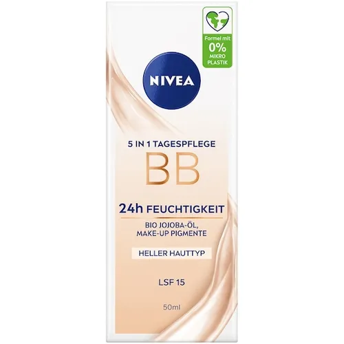 NIVEA BB Cream 5 in 1 Blemish Balm Hell (LSF 20) 50 ml - Nachtpflege mit 5-in-1 Wirkung für glatte, geschmeidige Haut. Die BB Cream spendet Feuchtigkeit, kaschiert Makel und schützt mit Lichtschutzfaktor 20 vor UV-Strahlung.