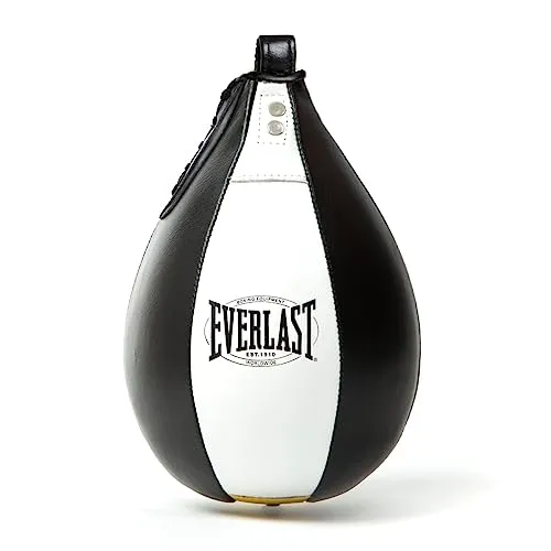 Everlast Unsiex Erwachsene Sport Boxen Punching Ball 1910 Speed Bag, Schwarz/Weiß, 9 X 6