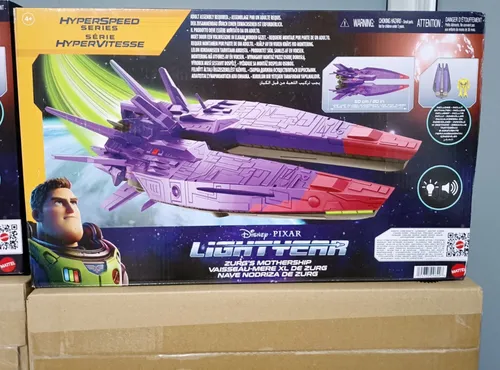 Disney Lightyear Zurgs Mutterschiff Raumschiff mit Licht und Sound - Action- & Spielfiguren, 50 cm groß und mit Geräuschen für ein aufregendes Spielerlebnis, ideal für Lightyear-Fans und Sammler.
