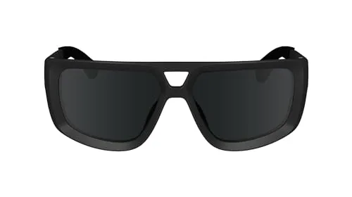CALVIN KLEIN Unisex CKJ24605S Sonnenbrille - Sportbrillen aus pflanzenbasiertem Harzmaterial, leicht und langlebig, mit komfortablen Gummi-Bügelenden und futuristischem Design für einen modernen Look.
