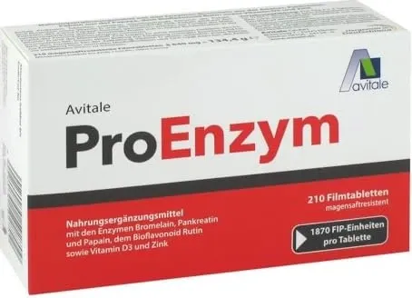 PROENZYM magensaftresistente Tabletten 210 St - Verdauungsenzyme zur Unterstützung bei Sodbrennen, mit magensaftresistenter Formel für optimale Wirkung.