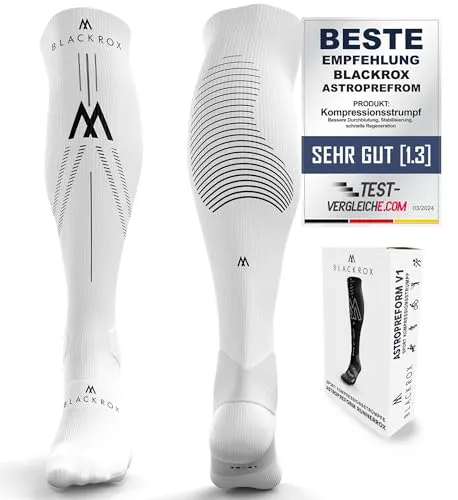 BLACKROX Kompressionsstrümpfe Sport Astropreform - Vergleichssieger für optimale Leistung - Running-Socken für Herren, bieten hervorragende Kompression zur Muskelunterstützung und fördern die Durchblutung für schnellere Regeneration.