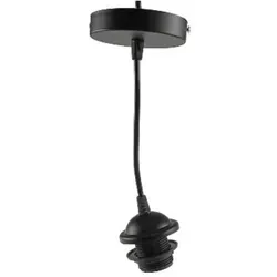 Hängeleuchte Mit E27 Fassung, 80cm Kabel Ø 40mm Für Lampenschirme, Schwarz