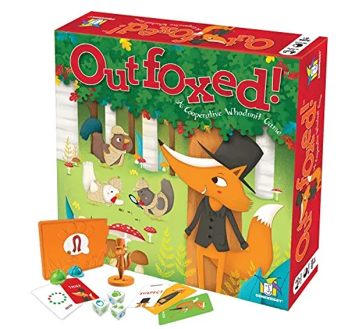 Gamewright , Outfoxed! Game, Board Game, Ages 5+, 2-4 Players, 20 Minutes Playing Time
