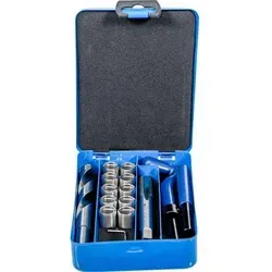 Gewindereparatursatz M14 x 1,5 mm - 10 Gewindeeinsätze - Schneidwerkzeuge für die einfache Reparatur von defekten Gewinden, ideal für Heimwerker und Profis, inklusive Gewindebohrer und Eindreher.