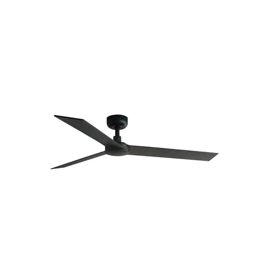FARO BARCELONA 34298 - RUDDER L Ventilatore schwarz/Nussbaum - Stylischer Deckenventilator für Räume bis 25 m², ideal für eine angenehme Luftzirkulation und modernes Design.