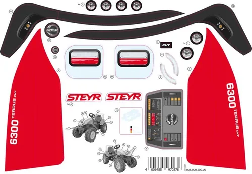 Rolly Toys Aufklebersatz Aufkleber Farmtrac Steyr 6300