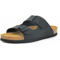 Longo Herren Pantoletten Sandale - Bequeme Sandalen aus hochwertigem Synthetikmaterial mit cromfrei gegerbtem Leder innen, ideal für den Alltag und mit flachem Absatz für hohen Tragekomfort.