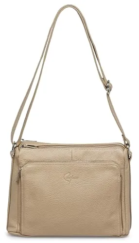 Caspar Elegante Leder Umhängetasche