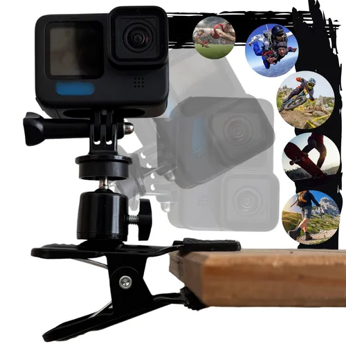 Actioncam Klemmhalterung Halterung Klemme Klemmstativ Tisch Skateboard Sport