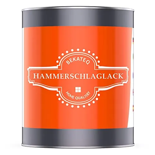 BEKATEQ Hammerschlaglack Grün, 1 Liter I 3in1: Rostschutz, Grundierung & Lackierung für innen & außen I Hammerschlagfarbe, Metallschutzlack, Hammerschlag Effektlack LS-590