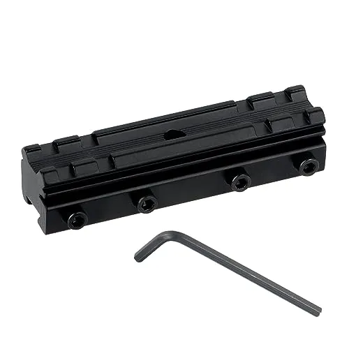 ToopMount Tactical Rail Adapter 11mm Schwalbenschwanz auf 21mmWeaver Picatinny Scope Mount Bases Schienenverlängerungsadapter mit 4 Schlitzen