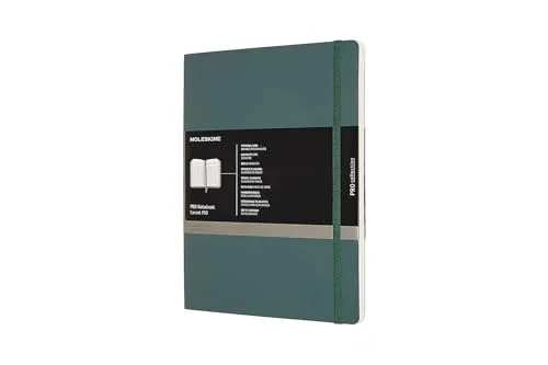Moleskine Professionelles Xlarge Notizbuch (Soft Cover) Waldgrün - Notizblöcke mit weichem Einband, abgerundeten Ecken und praktischer Innentasche - perfekt für kreative Köpfe und unterwegs!