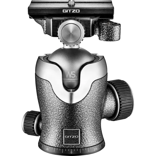 Gitzo GH3382QD Zentrischer Kugelkopf Serie 3 - Stativkopf aus Aluminium mit Wechselplatte GS5370D, bietet sanfte und präzise Bewegungen, ideal für schwere Ausrüstung und professionelle Fotografie.
