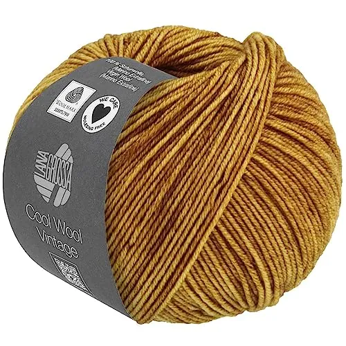 LANA GROSSA Cool Wool Vintage | Merinoklassiker mit Ton-in-Ton Farbeffekt | Handstrickgarn aus 100% Schurwolle (Merino extrafein) | 50g Wolle zum Stricken & Häkeln | 160m Garn FB 7362