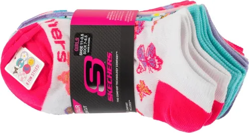 Skechers 6pk Girls Butterfly Socks S601234-MULT von Skechers
