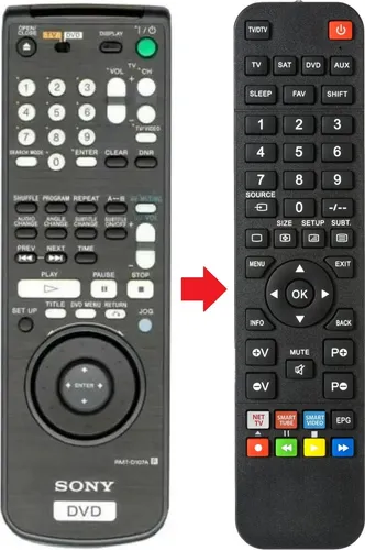 Fernbedienung passend für SONY RMT-D107A-TV | RMTD107A | RMTD107ATV