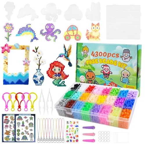 lompyeu 4300 Pcs Bügelperlen Set