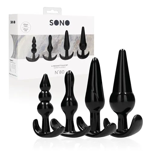 Shots - Sono - NO. 80-4-Piece Butt Plug Set - Black