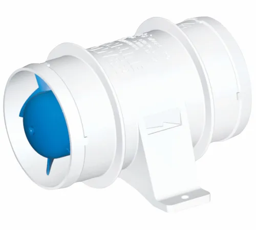 Rule 140 Inline Gebläse 75mm Schlauchanschluss, 3,8m³/min (135 CFM), 12V