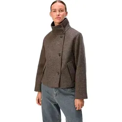 Object Riki Jacke Braun/Grau 38 für Frauen - Stilvolle Jacke mit Revers und weit geschnittenen Ärmeln, ideal für Büro und Alltag. Hergestellt aus robustem, recyceltem Material, bietet sie Komfort und Langlebigkeit.