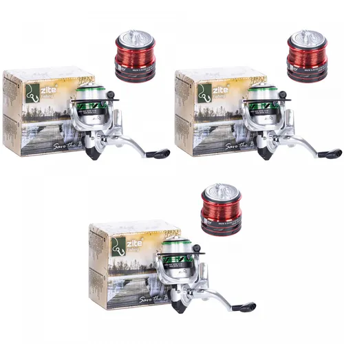 Stationärrolle Angelrolle Monofil Schnur Forelle Barsch Aal 3 Stück Zite Fishing