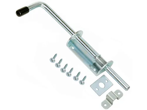 Federriegel 300/12 mm Torriegel Bolzenriegel Schlossriegel Verzinkt