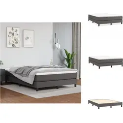 vidaXL Boxspringbett Grau 140x200 cm aus Kunstleder von vidaXL