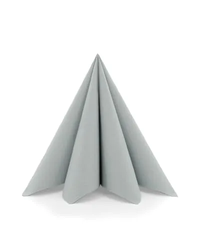 Sovie HOME Serviette in GRAU aus Linclass Airlaid, 40 x 40cm, 1/4 Falz, 12 Stück, hochwertige stoffähnliche Einweg-Servietten für Dinner, Feier, Event