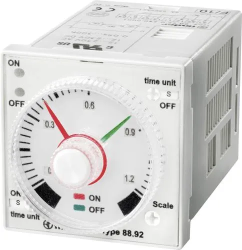 Finder 88.92.0.240.0000 Zeitrelais für Frontaufbau - Sonstige Elektroinstallationsartikel mit flexiblen Zeitbereichen von 1,2 Sek. bis 300 Std. Ideal für präzise Steuerung in Elektroinstallationen.