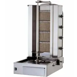 Döner Gyros Grill CP151 Kebap Imbiss - Professioneller Dönergrill CP151, aus rostfreiem Edelstahl, ideal für Imbisse. Mit 13 kW Leistung und 60 kg Fleischkapazität sorgt er für effiziente Zubereitung und hohe Qualität.