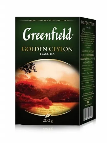 GREENFIELD black GOLDEN CEYLON - Hochwertiger Schwarzer Tee lose 200g - Genießen Sie den vollmundigen Geschmack des GREENFIELD black GOLDEN CEYLON Tees. Lose gebrauchsfertig, perfekt für Teeliebhaber, die Qualität schätzen.