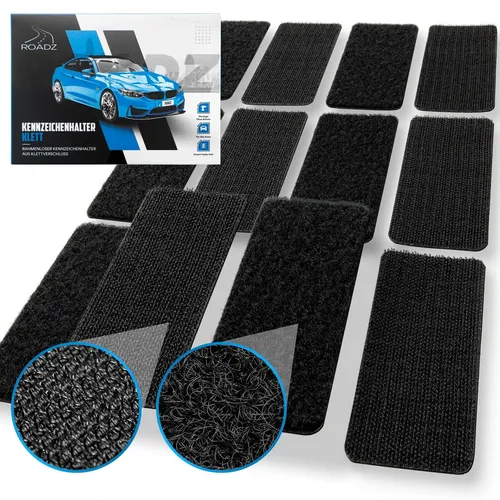 2x Kennzeichenhalter Klett rahmenlos Nummernschildhalter Auto universal DESIGN