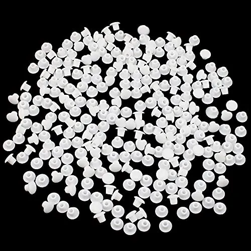 JaneYi 500 Stück Abdeckkappen für Bohrlöcher Weiß 5mm - Blindkappen, Abdeckstopfen, Möbel-Abdeckkappen zum Eindrücken - Lochkappen