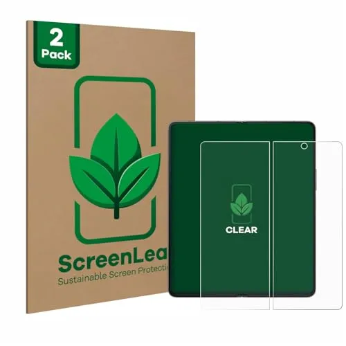 ScreenLeaf (2 Stück Schutzfolie für Samsung Galaxy Z Fold 4 (Inneres Display) [nachhaltiger Displayschutz, Folie, transparent, kratzfest]