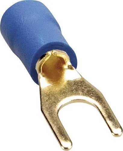 Sinuslive 10324 Gabelkabelschuh Loch-Ø=2.5mm Teilisoliert Blau 10St.