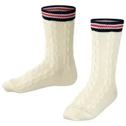 FALKE Socken Preppy Cable (1-Paar) mit winterlichem Zopfstrickmuster weiß 35-38