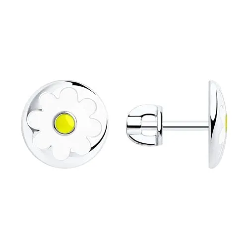 Silber Ohrstecker Ohrringe für Damen/Frauen 925 Sterling Silber Emaille Markenschmuck bei Secretforyou