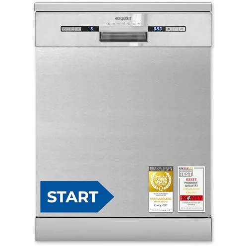 exquisit Standgeschirrspüler GSP9313-030E inox von Exquisit