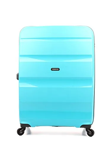 American Tourister Bon Air - Spinner L Koffer 75 cm in Türkis - Robuster Koffer aus 100% Polypropylen mit großem Volumen von 91 L. Integriertes TSA-Zahlenschloss und 360° drehbare Rollen für müheloses Reisen.