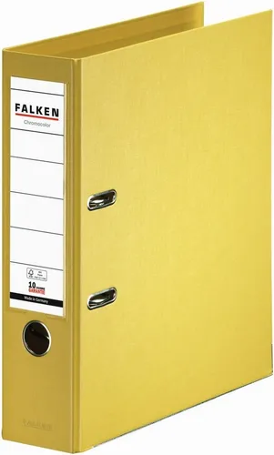 Original Falken 10er Pack Chromocolor Premium-Ordner - Ordner aus hochwertigem Kunststoff, mit verstärkter Hebelmechanik und schmutzabweisender Folie, ideal für die sichere Ablage von bis zu 600 Blatt DIN A4.
