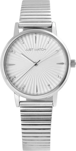 Just Watch Damenuhr Edelstahlarmband mit 3-Zeiger - Elegante Damenarmbanduhr von Just Watch mit hochwertigem Quarzuhrwerk und Edelstahlarmband. Wasserdicht bis 3 bar, ideal für den täglichen Einsatz und stilvolle Anlässe.