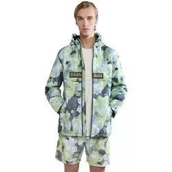 Napapijri Herren Jacke Rainforest Open Summer Print Multicolor Camou L - Die Napapijri Rainforest Jacke bietet stilvollen Schutz mit verstellbarer Kapuze und wasserabweisendem Material. Ideal für Outdoor-Abenteuer, kombiniert sie Funktionalität mit einem markanten Look dank charakteristischer Aufnäher.