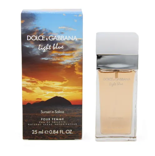 Dolce & Gabbana Light Blue Sunset in Salina Eau de Toilette 25ml - Damenparfüm mit frischem, sommerlichem Duft, ideal für warme Tage und besondere Anlässe.