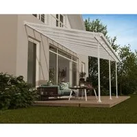 Canopia by Palram Terrassenüberdachung Alu Feria 3X6.10 - Pavillons; Robuste Pergola aus Aluminium mit Polycarbonat-Hohlkammerplatten für optimale Lichtdurchlässigkeit und Langlebigkeit.