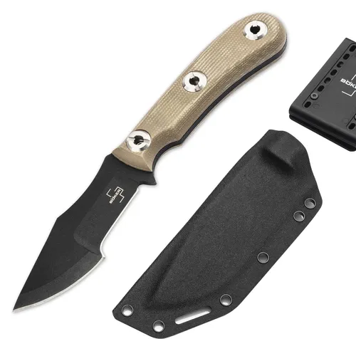 Böker Plus Micro Tracker 2.0 Taschenmesser - Taschenmesser für Bushcraft und Outdoor, mit zwei Schliffen für vielseitige Schneidarbeiten und robustem Kohlenstoffstahl 1095, ideal für Alltag und Abenteuer.