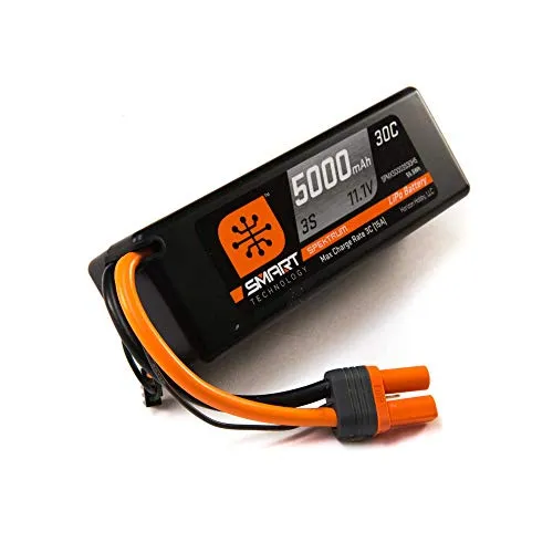 Spektrum 11,1V 5000mAh 3S 30C Smart LiPo Akku - Hochleistungs-Akku mit 5000mAh und IC5-Anschluss für längere Flugzeiten und optimale Leistung in RC-Modellen.