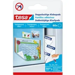 Tesa Doppelseitige Klebepads für transparente Oberflächen und Glas